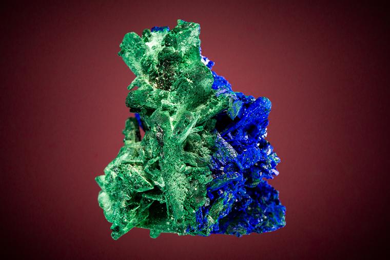 MALACHITE after AZURITE with AZURITE